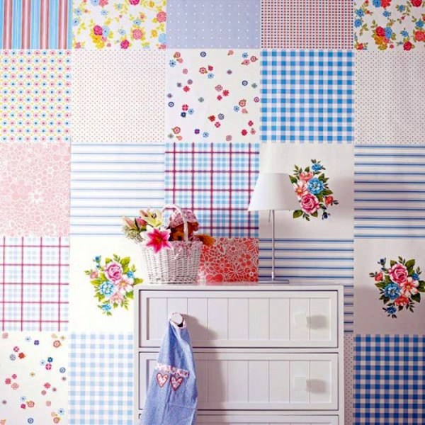 35 great ideas for patchwork wall decoration