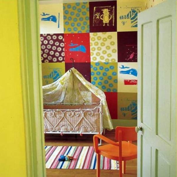 35 great ideas for patchwork wall decoration