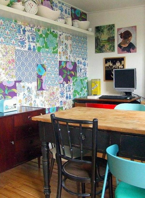 35 great ideas for patchwork wall decoration