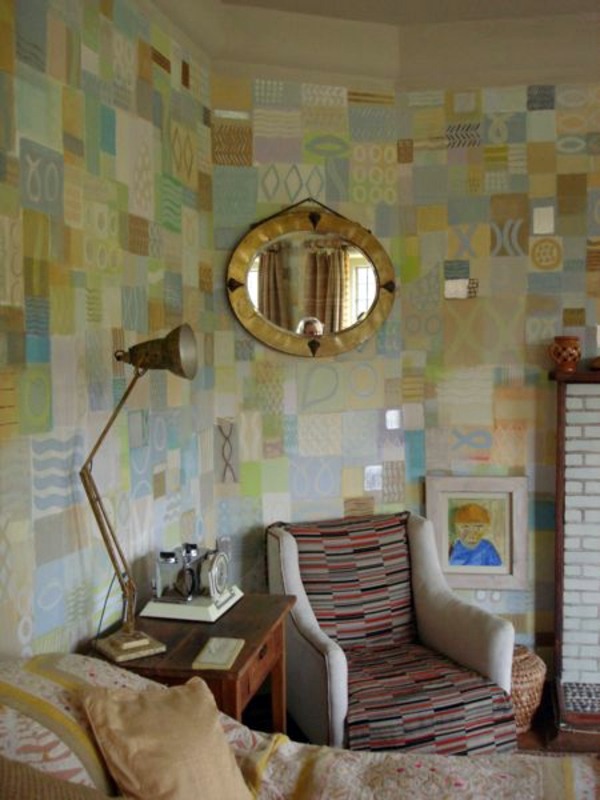 35 great ideas for patchwork wall decoration