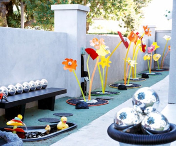 Gartengestaltung - Gartendeko ideas from inexpensive plastics and materials