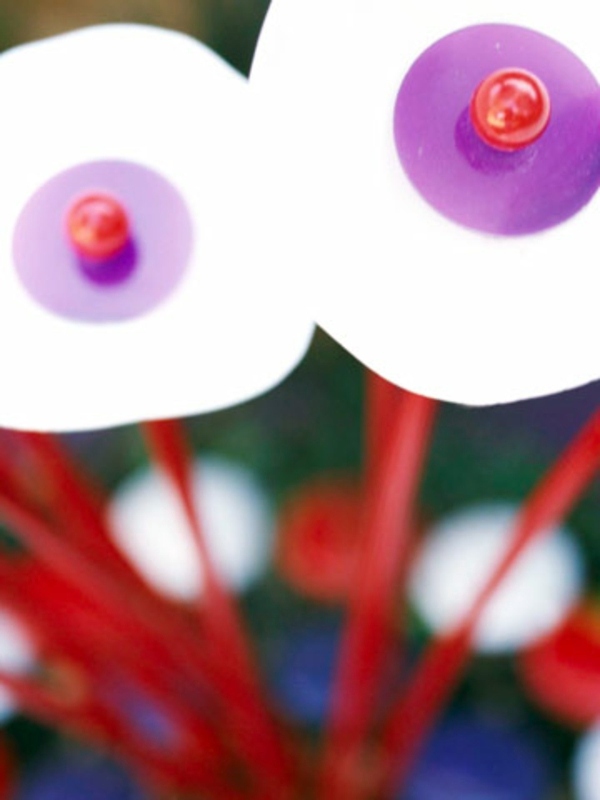 Gartendeko ideas from inexpensive plastics and materials