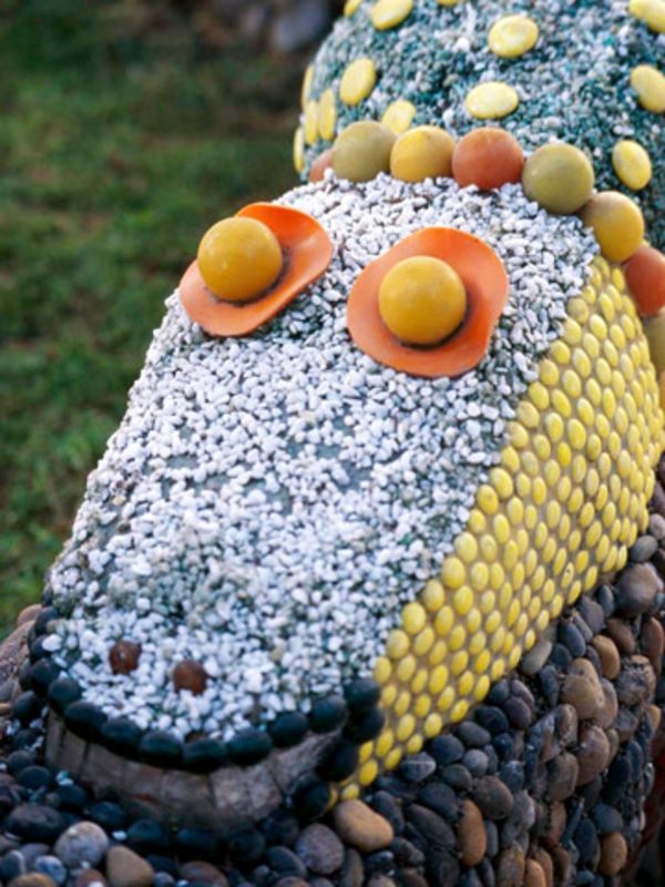Gartendeko ideas from inexpensive plastics and materials