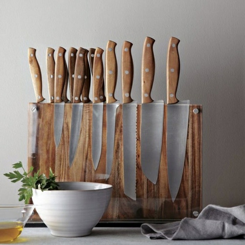 Knife Block for Kitchen Knives Arrange your knife set with style on