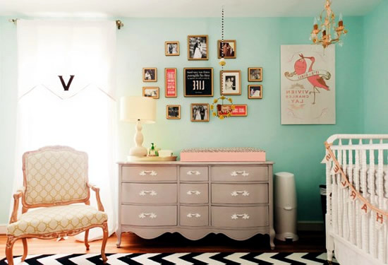 Decoration for children in vintage style for style and elegance