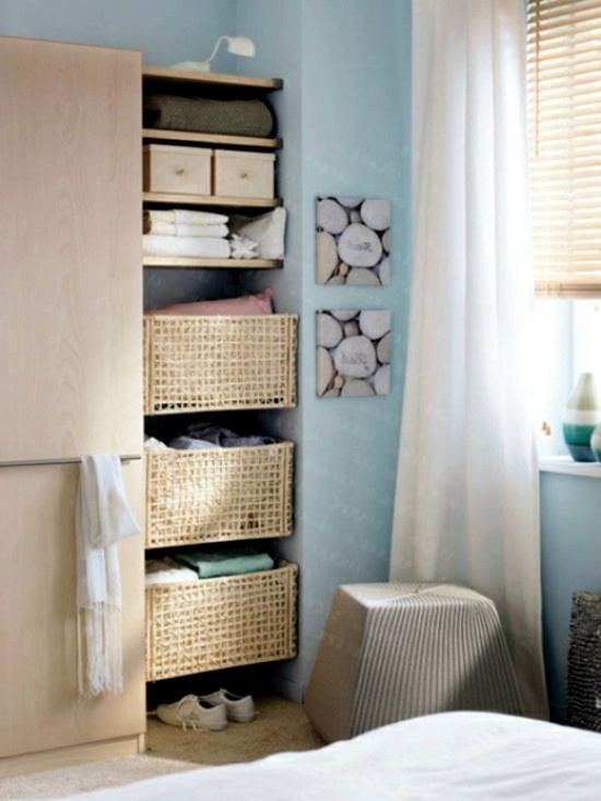 Sophisticated storage ideas in the bedroom