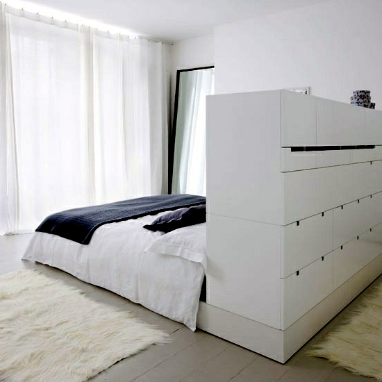 Sophisticated storage ideas in the bedroom