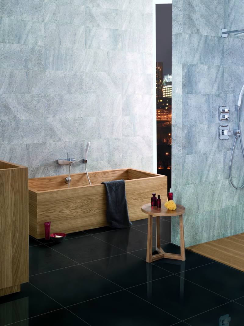 Designer Möbel - Wooden bathtub - the eyecatcher in modern bathroom