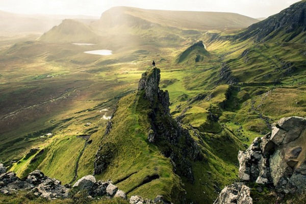 Small people, lost in the majesty of nature Small people, lost in the majesty of nature