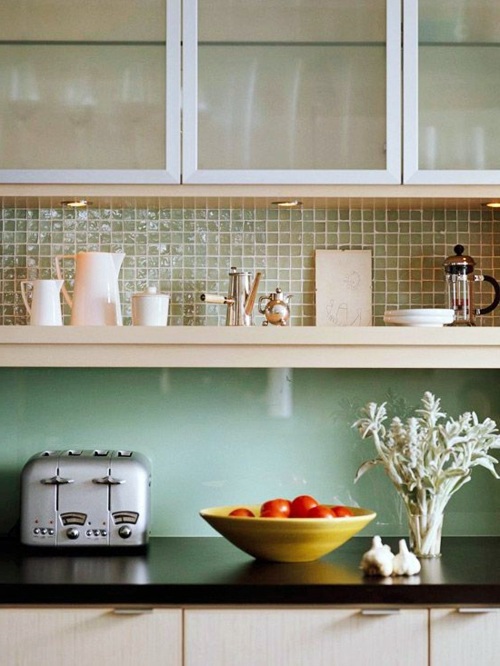 kitchen glass back wall