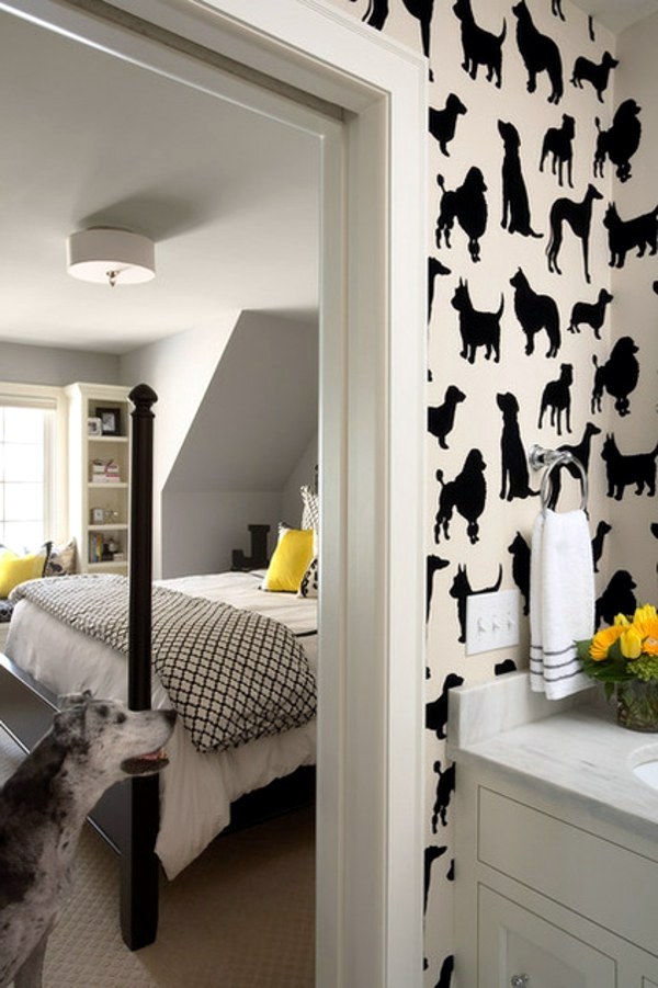Wanddeko - Contemporary designs and animal pattern with dogs Wanddeko - Contemporary designs and animal pattern with dogs