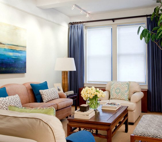 Spring decorations and colors in the living room Spring decorations and colors in the living room