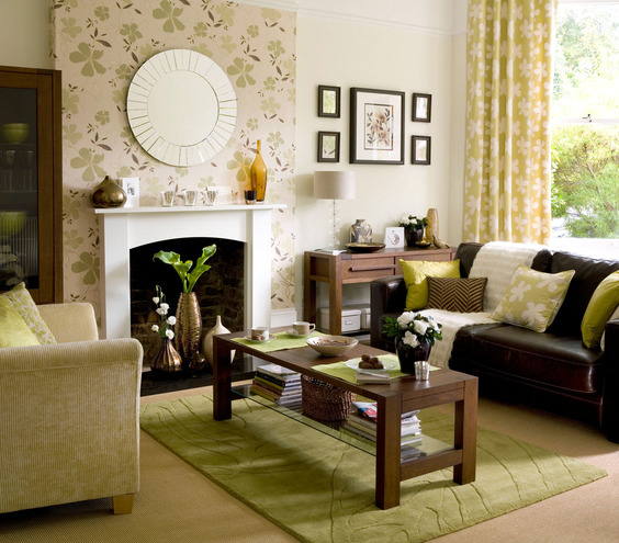 Spring decorations and colors in the living room Spring decorations and colors in the living room