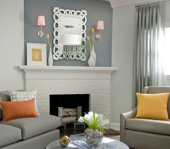 Spring decorations and colors in the living room Spring decorations and colors in the living room