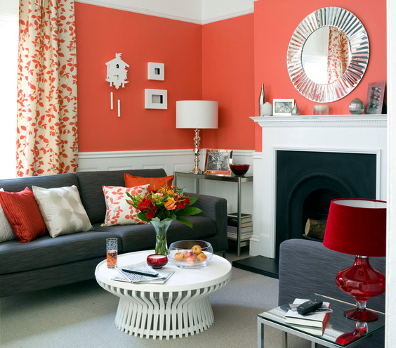 Spring decorations and colors in the living room Spring decorations and colors in the living room