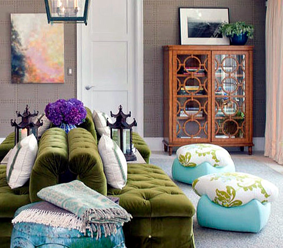 Spring decorations and colors in the living room Spring decorations and colors in the living room