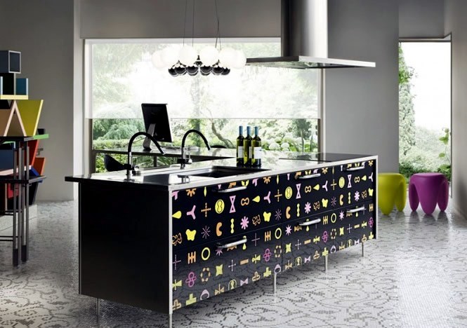 Black Kitchen Island Design