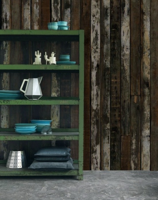 Cool Shabby Chic wallpaper in wood look
