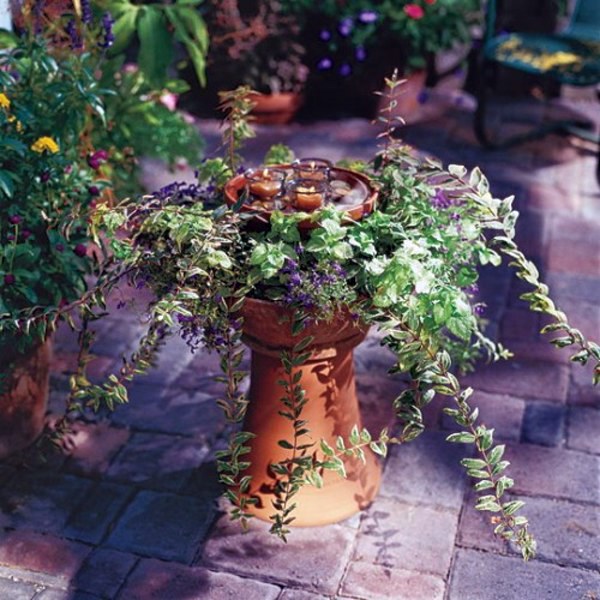 Great garden design with decoration of flower pots Great garden design with decoration of flower pots