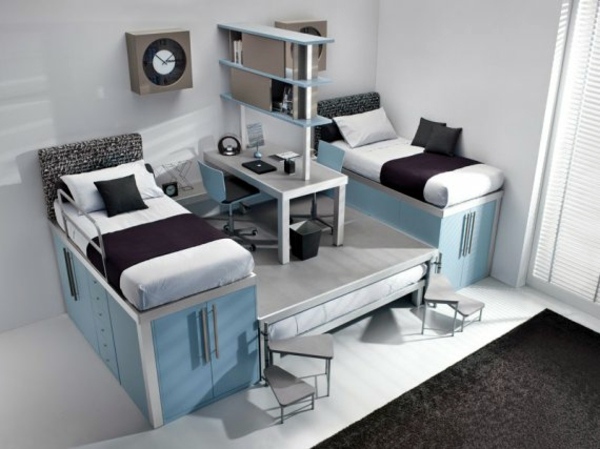 Colorful great loft beds for children and adults - excellent bedroom furniture