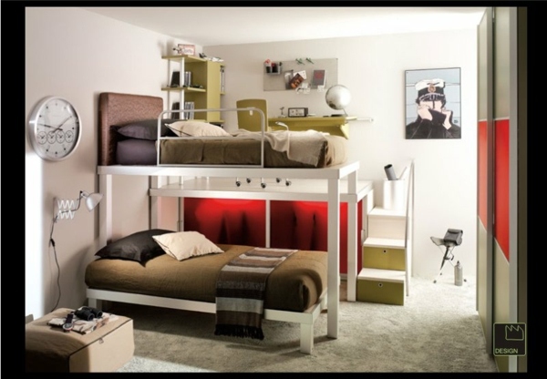 Colorful great loft beds for children and adults - excellent bedroom furniture