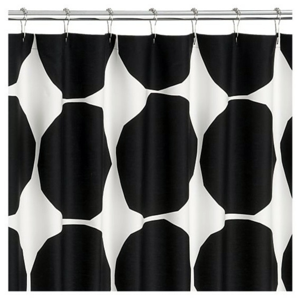 Marimekko Shower Curtain Fresh Colors, Marimekko Unikko Shower Curtain White Black