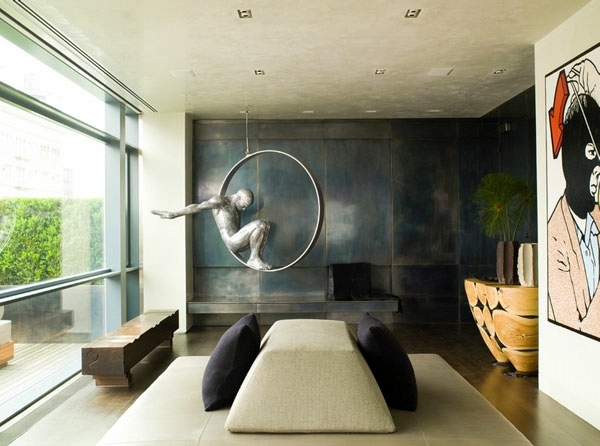 Metal accents as decoration at home