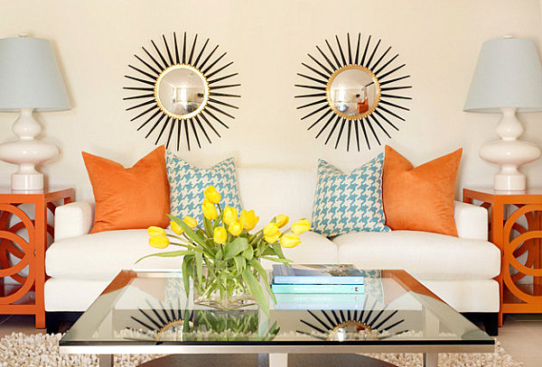 Interior design ideas and color accents in orange - remarkable furniture