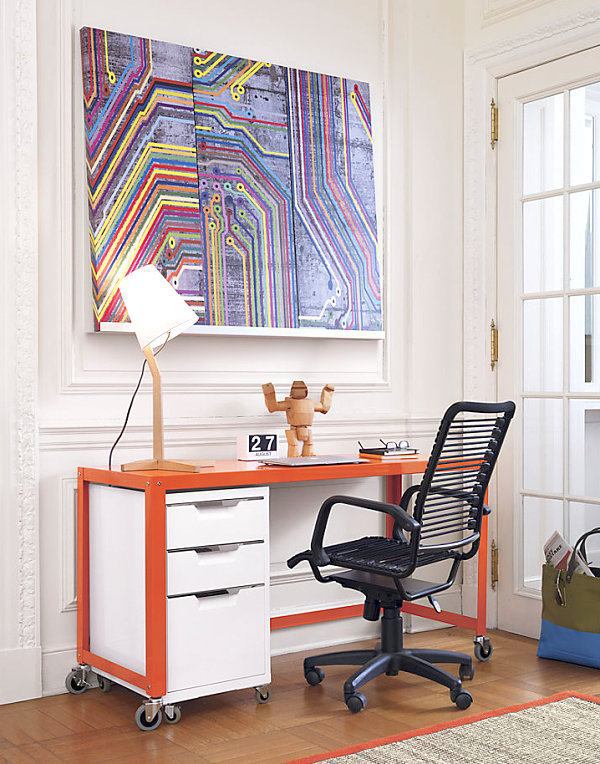 Interior design ideas and color accents in orange - remarkable furniture