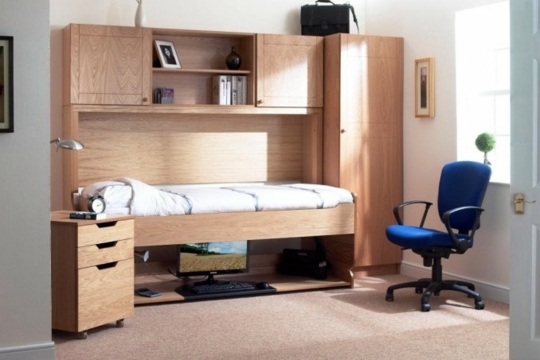 Youth Room Furniture Space Saving Bed And Desk In One Interior