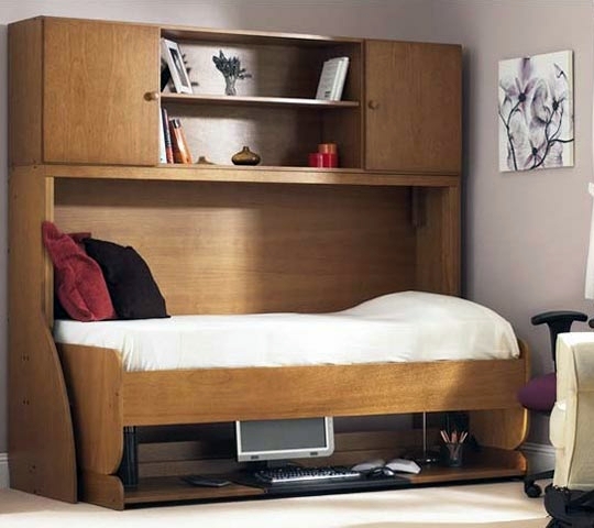 Youth Room Furniture Space Saving Bed And Desk In One Interior