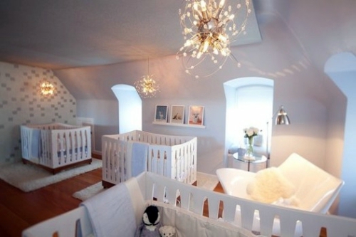 Fabulous, quiet modern nursery designs for triplets