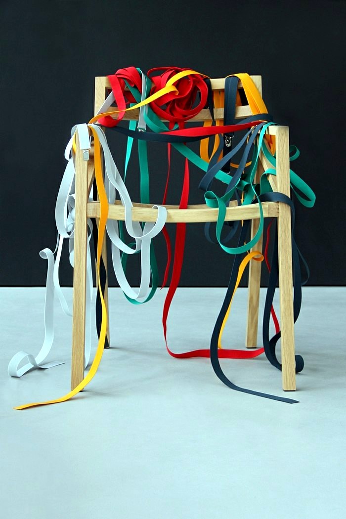 Designer Furniture - wooden chairs Bretelle impress you with a unique look