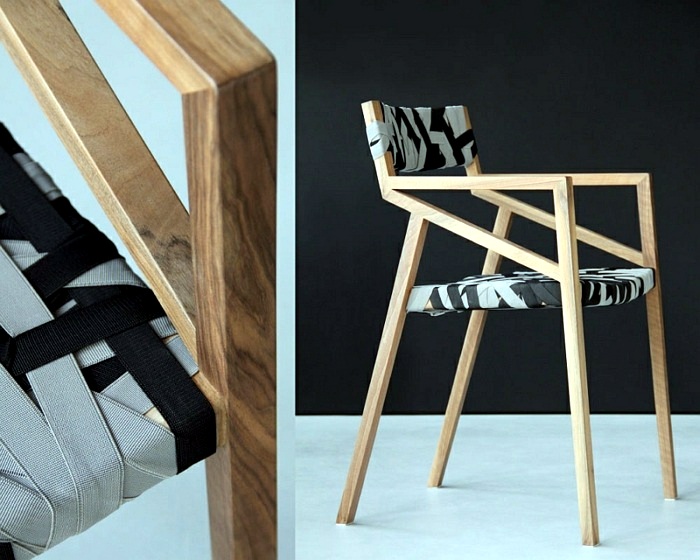 Designer Furniture - wooden chairs Bretelle impress you with a unique look