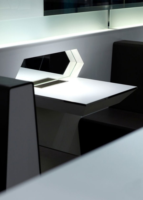 Geometric shapes embossing a Modern Restaurant Design