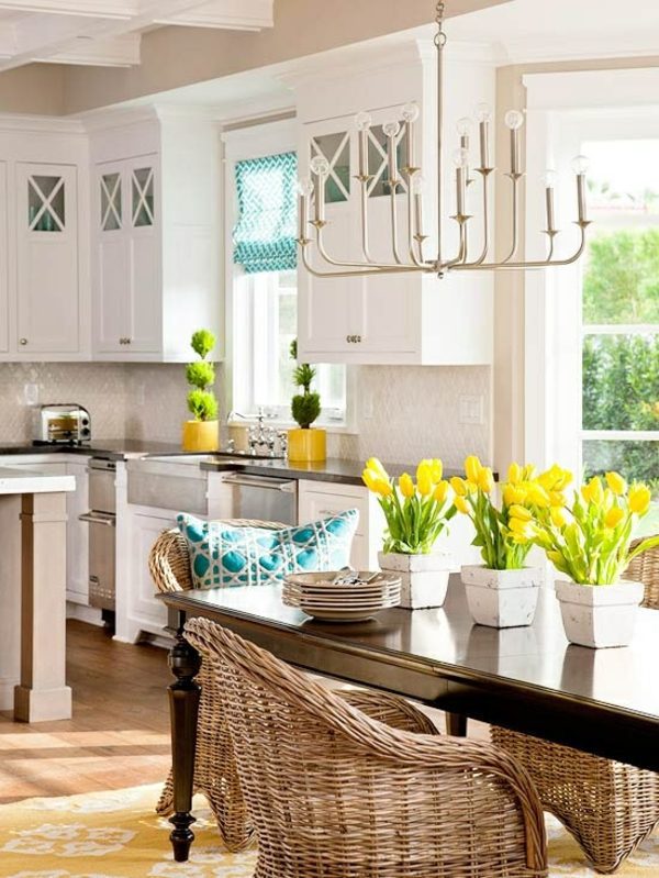 Fresh spring decorations in the dining room - 30 inspiring ideas