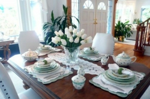 Fresh spring decorations in the dining room - 30 inspiring ideas