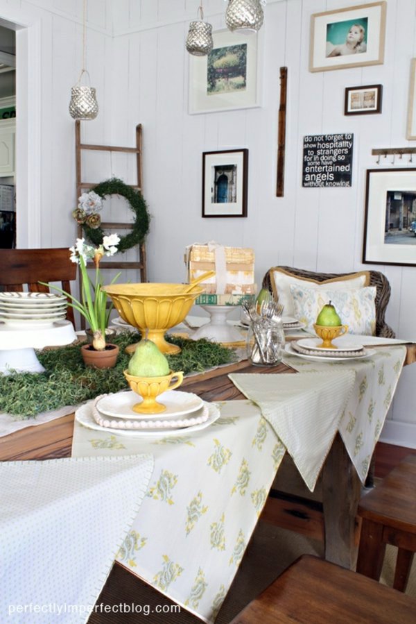 Fresh spring decorations in the dining room - 30 inspiring ideas