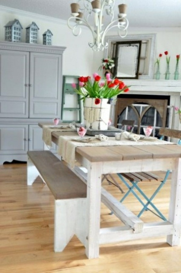 Fresh spring decorations in the dining room - 30 inspiring ideas