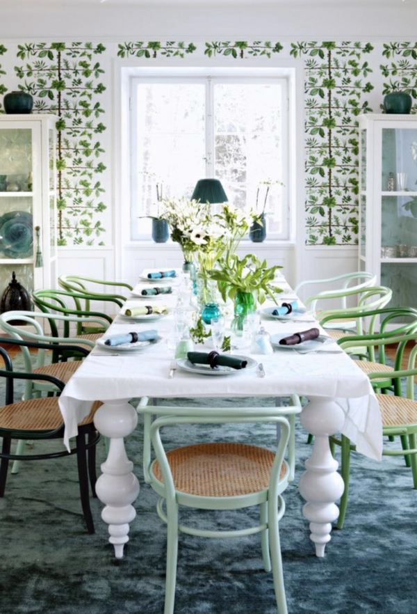 Fresh spring decorations in the dining room - 30 inspiring ideas