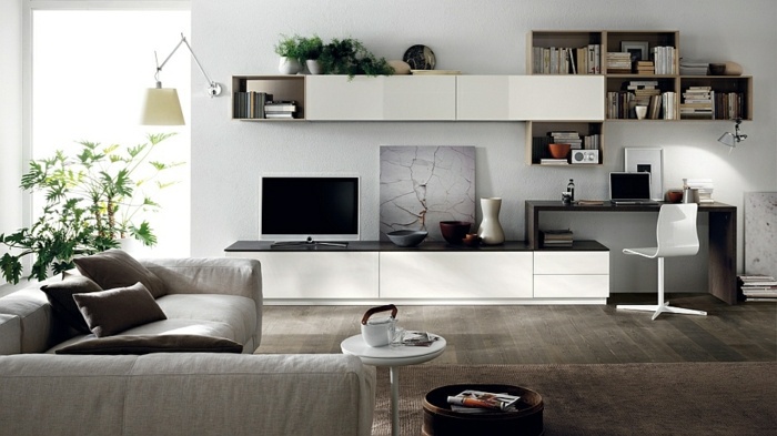 Living room interior design ideas in minimalist style ...