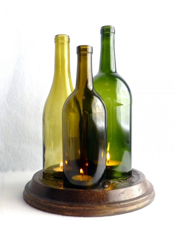 26 craft ideas for DIY projects from wine bottles