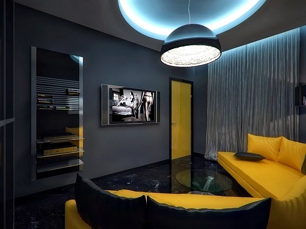 Luxury Apartment in Yellow and Black