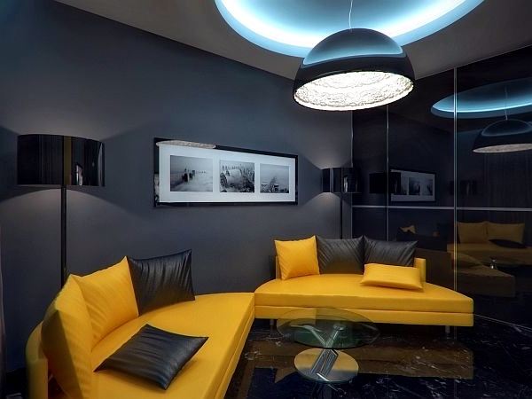 Luxury Apartment in Yellow and Black