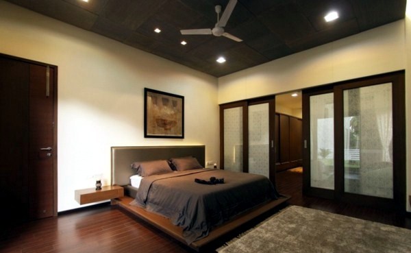 Modern house with natural stone walls and chic décor