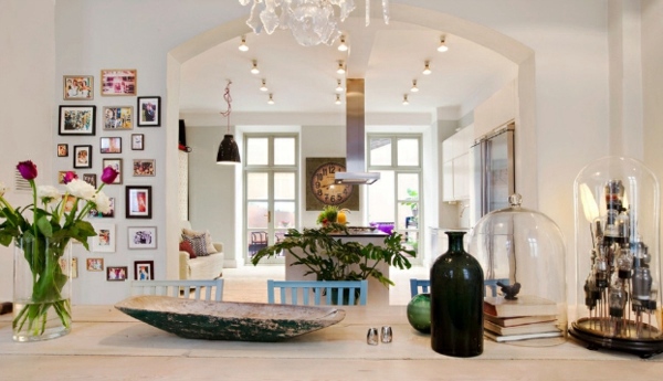 Scandinavian Interior Design with colorful touches - a little Shabby Chic and