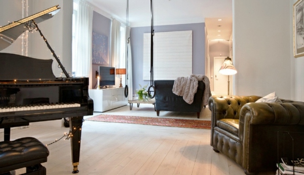 Scandinavian Interior Design with colorful touches - a little Shabby Chic and