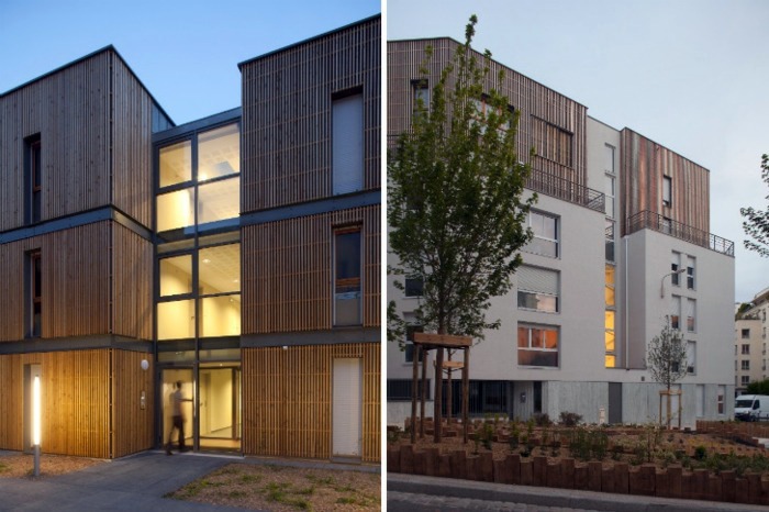 Moderne Architektur - Modern living and sustainable building in a district in Lyon