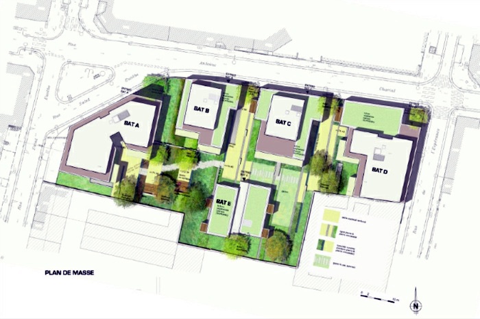 Modern living and sustainable building in a district in Lyon Modern living and sustainable building in a district in Lyon