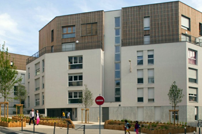 Modern living and sustainable building in a district in Lyon